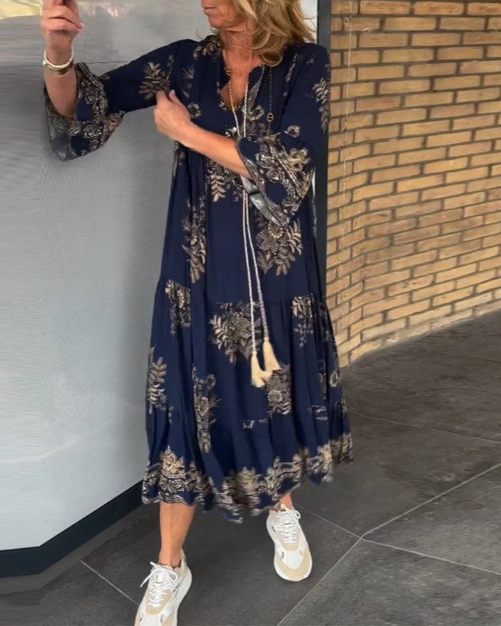Annika | Abito vintage casual in tessuto premium per uno stile senza tempo