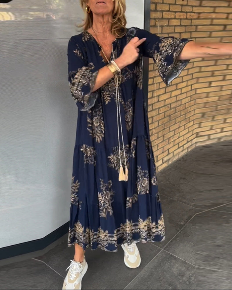 Annika | Abito vintage casual in tessuto premium per uno stile senza tempo