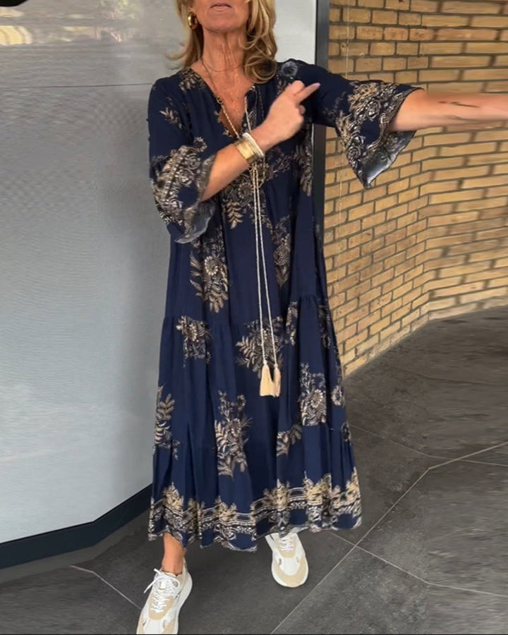 Annika | Abito vintage casual in tessuto premium per uno stile senza tempo