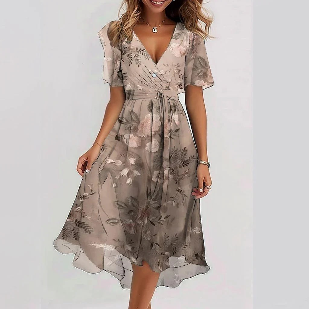 Lina | Elegante Abito a Maniche Corte