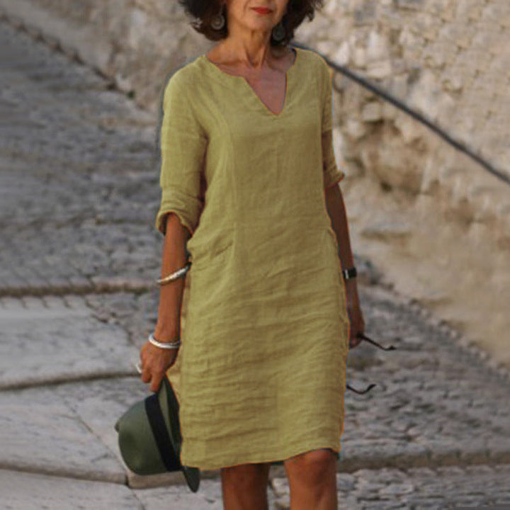Emma | Abito elegante in tessuto artigianale
