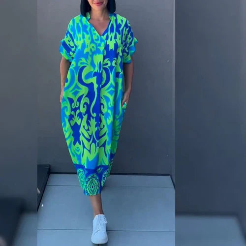 Elena | Abito floreale artigianale