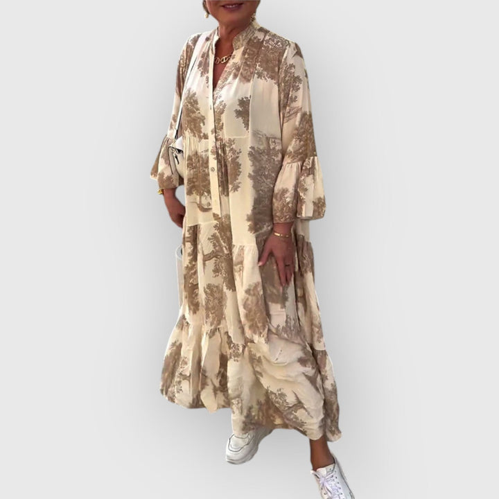 Elena | Vestito artigianale floreale