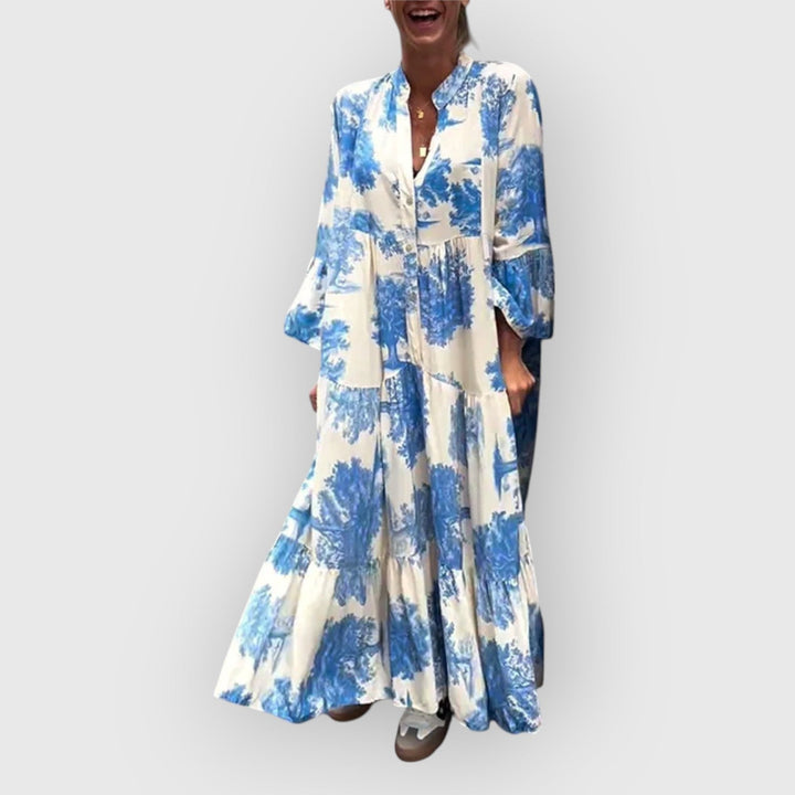 Elena | Vestito artigianale floreale