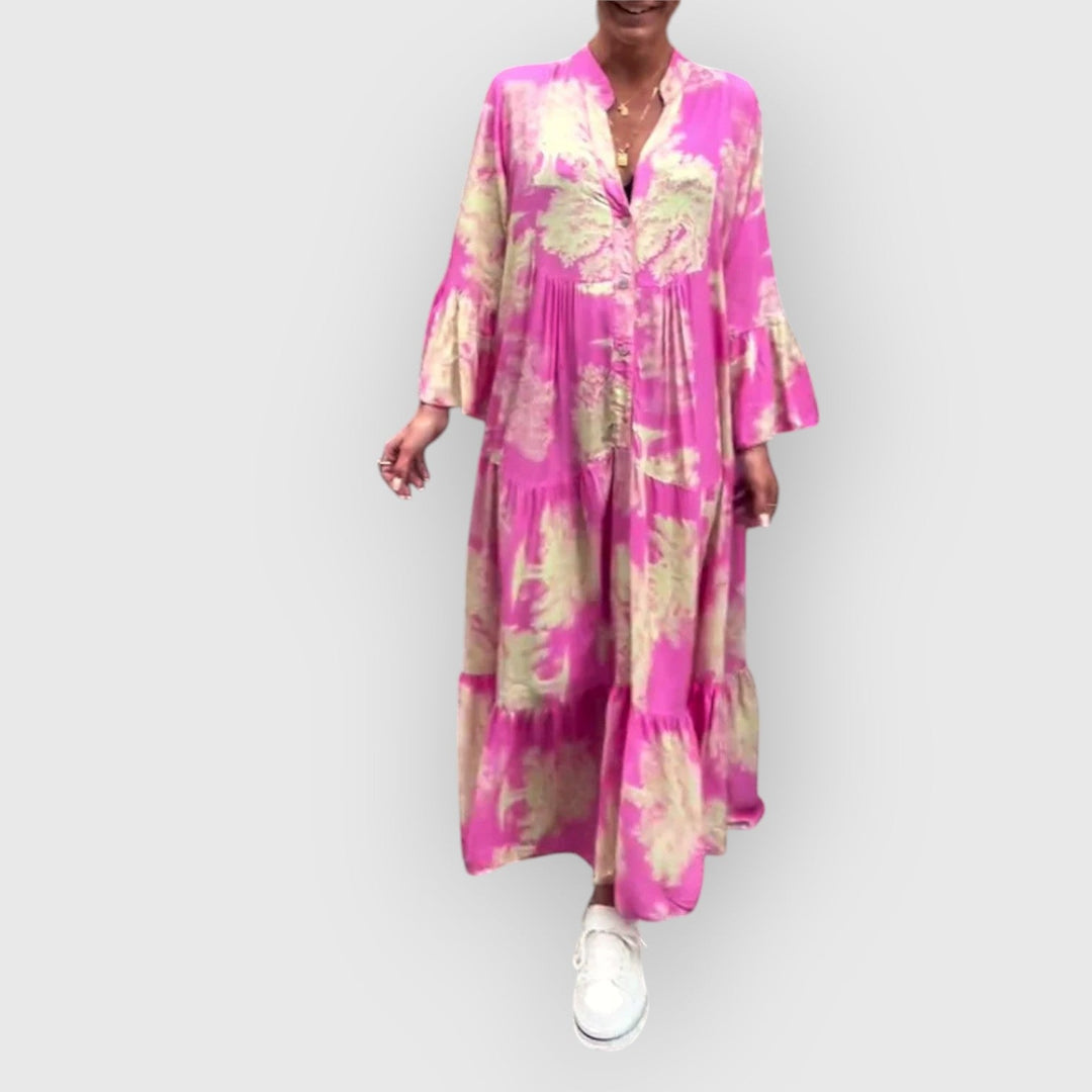 Elena | Vestito artigianale floreale