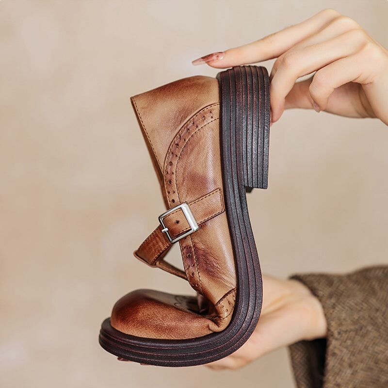 Velda | Eleganti Mary Janes in Pelle Artigianale