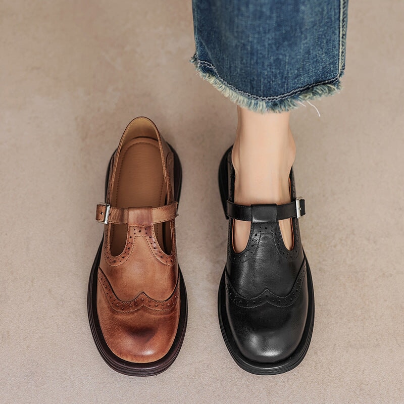Velda | Eleganti Mary Janes in Pelle Artigianale