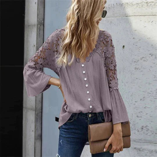 Sara | Blusa in pizzo floreale