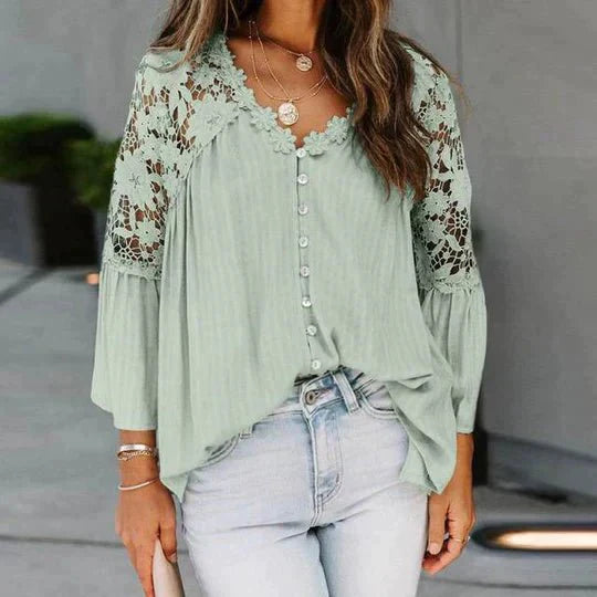 Sara | Blusa in pizzo floreale