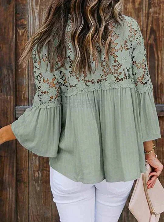 Sara | Blusa in pizzo floreale