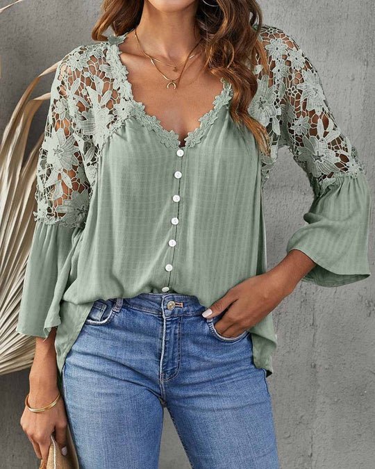 Sara | Blusa in pizzo floreale