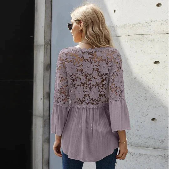 Sara | Blusa in pizzo floreale