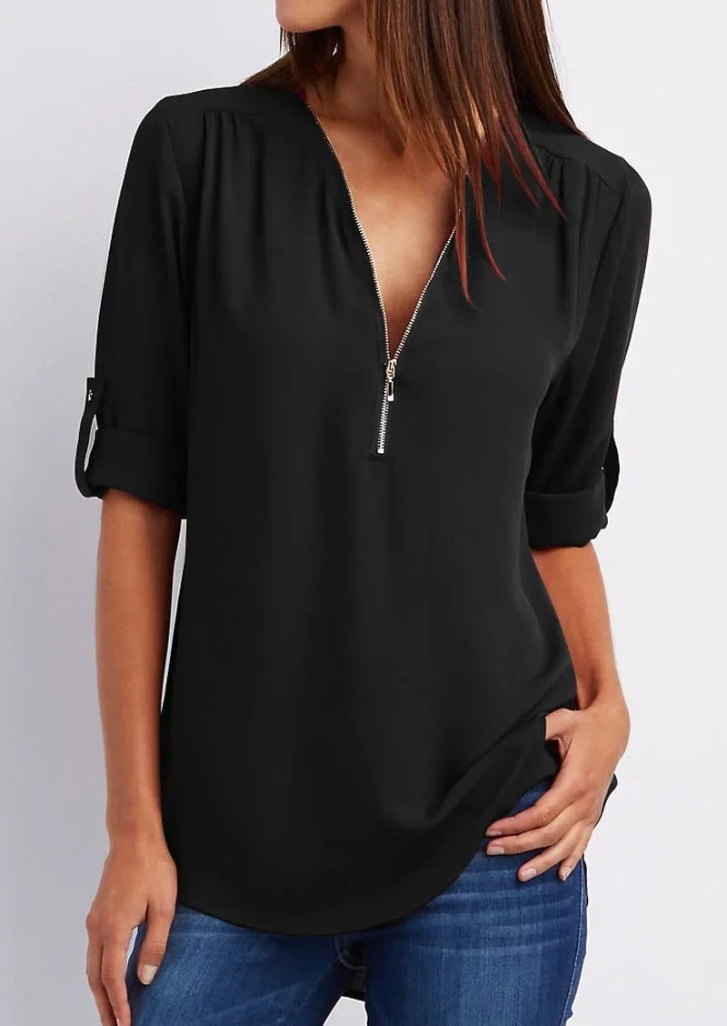 Elena | Camicia con Scollo a V da Donna