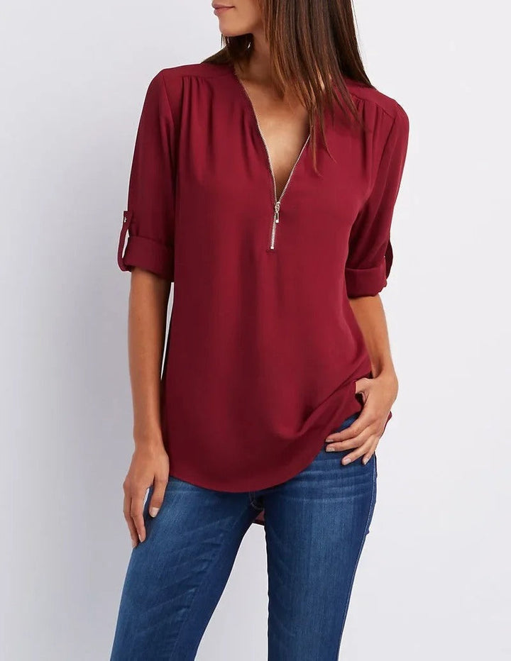 Elena | Camicia con Scollo a V da Donna