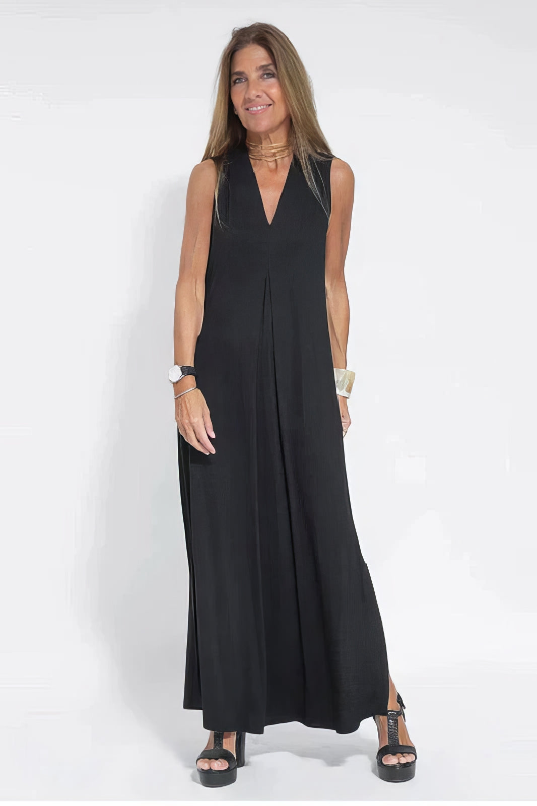 Elena | Abito lungo elegante con cardigan