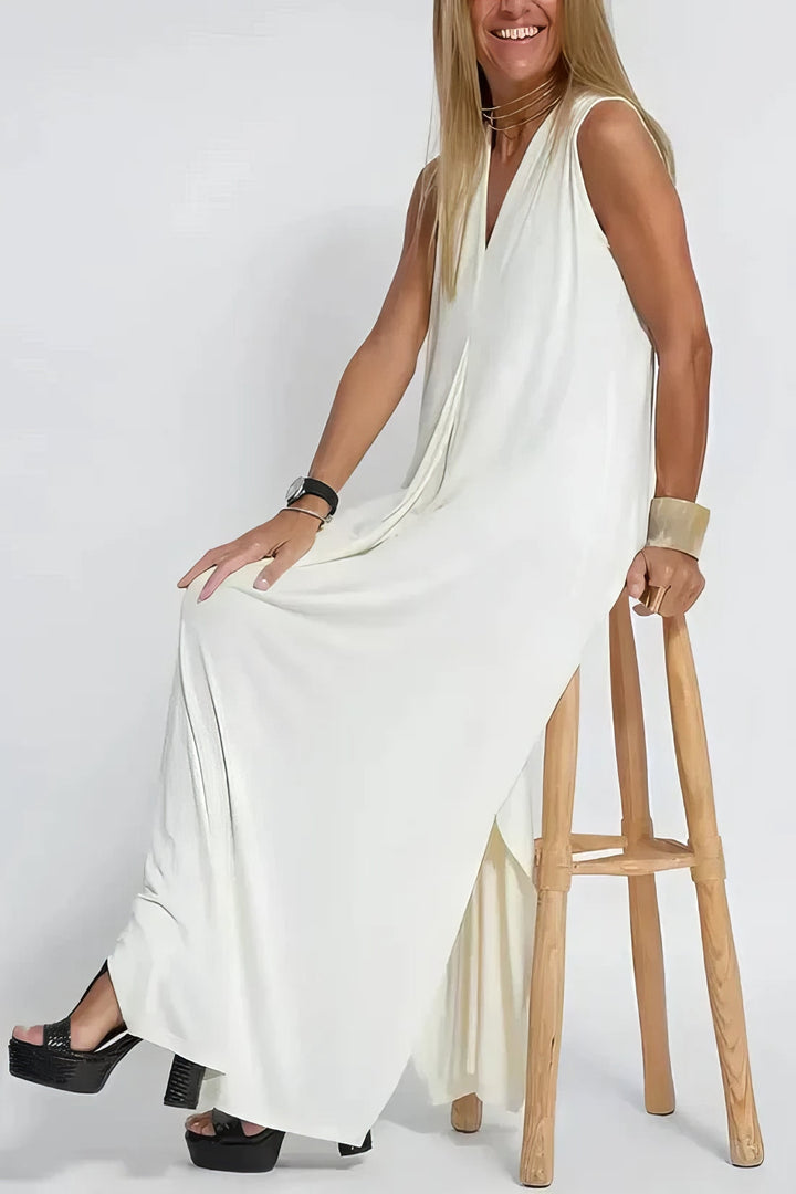 Elena | Abito lungo elegante con cardigan