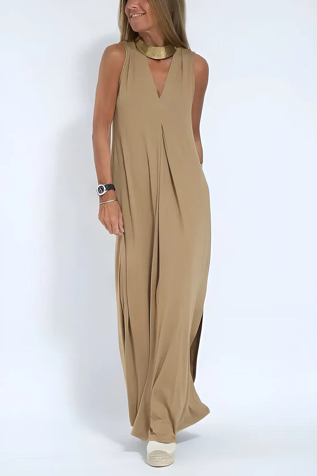 Elena | Abito lungo elegante con cardigan