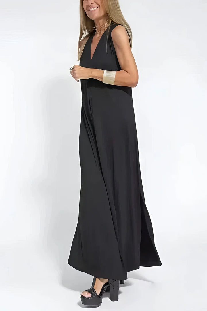 Elena | Abito lungo elegante con cardigan