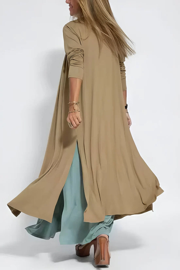 Elena | Abito lungo elegante con cardigan