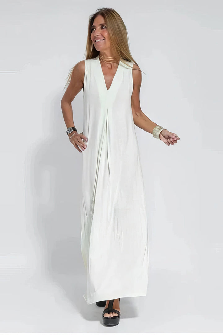 Elena | Abito lungo elegante con cardigan